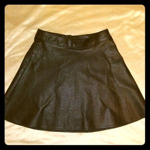 Faux leather skirt